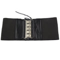 Corset Cinch Belt Black Elastic Stretch 4.5" Wide 2202
