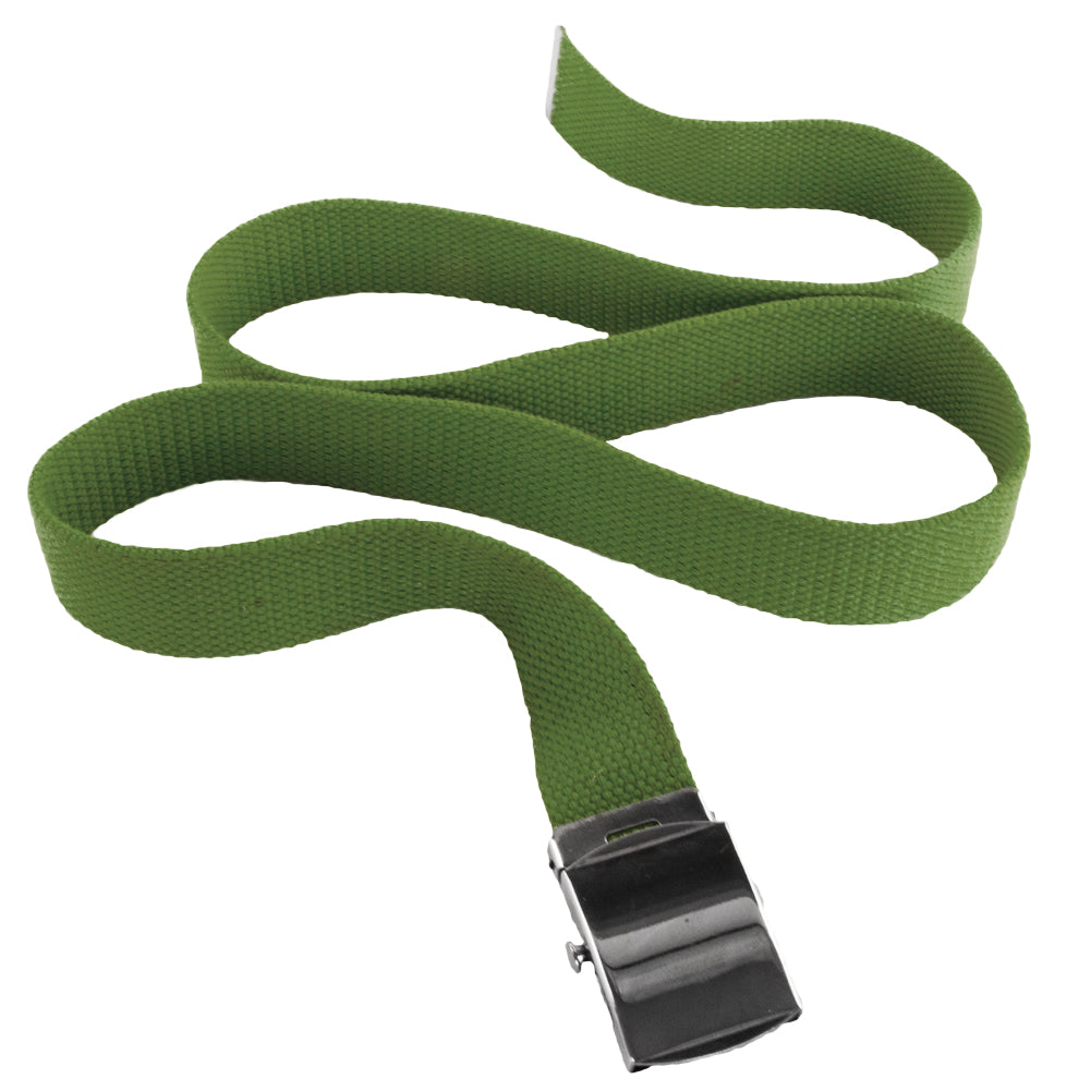 Military Belt Canvas Adjustable Olive Green Adjusts to 44-46" Size 2215