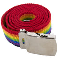 Rainbow Canvas Adjustable Belt Gay Pride 12 PACK Adjusts to 44-46" Size  2219