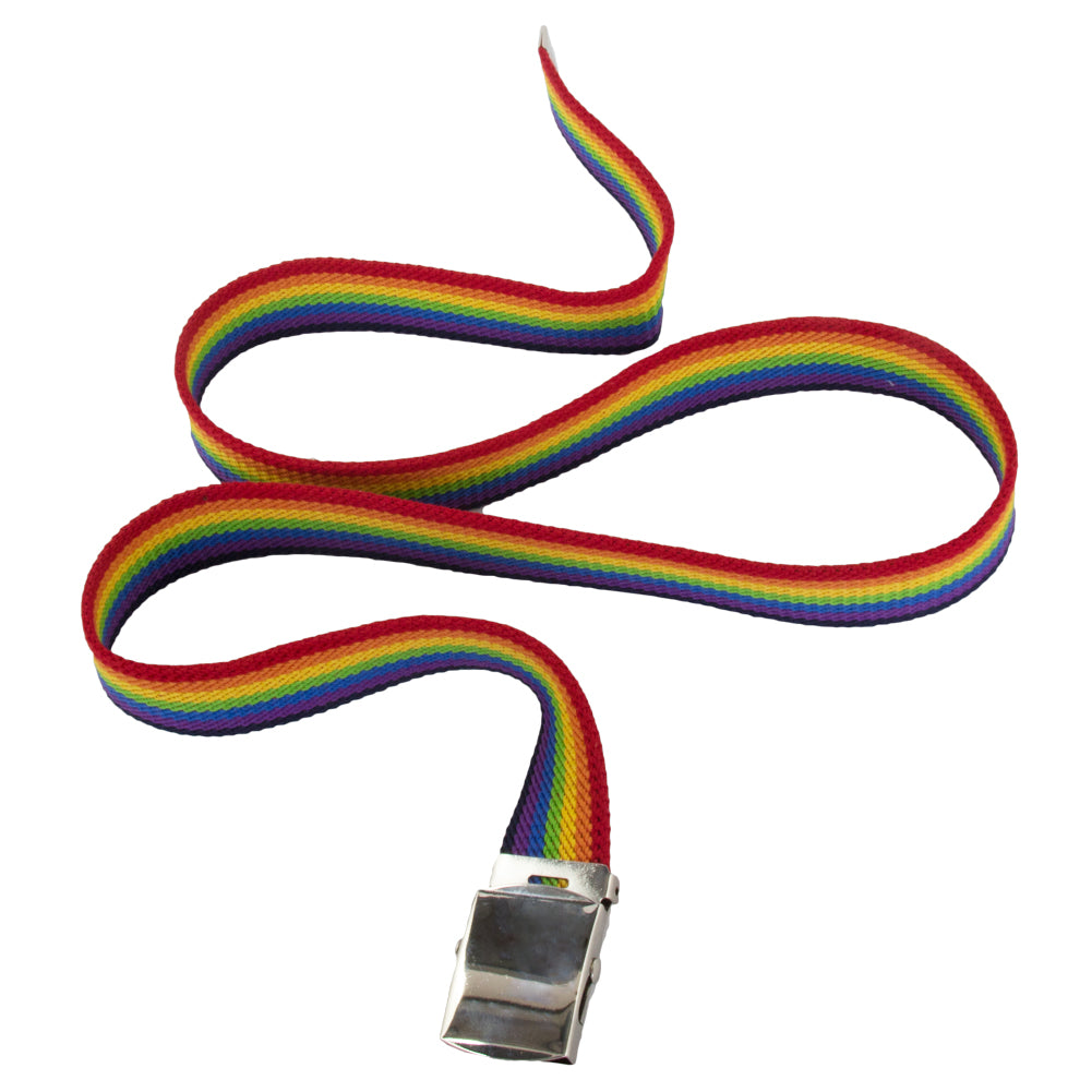 Rainbow Canvas Adjustable Belt Gay Pride 12 PACK Adjusts to 44-46" Size  2219