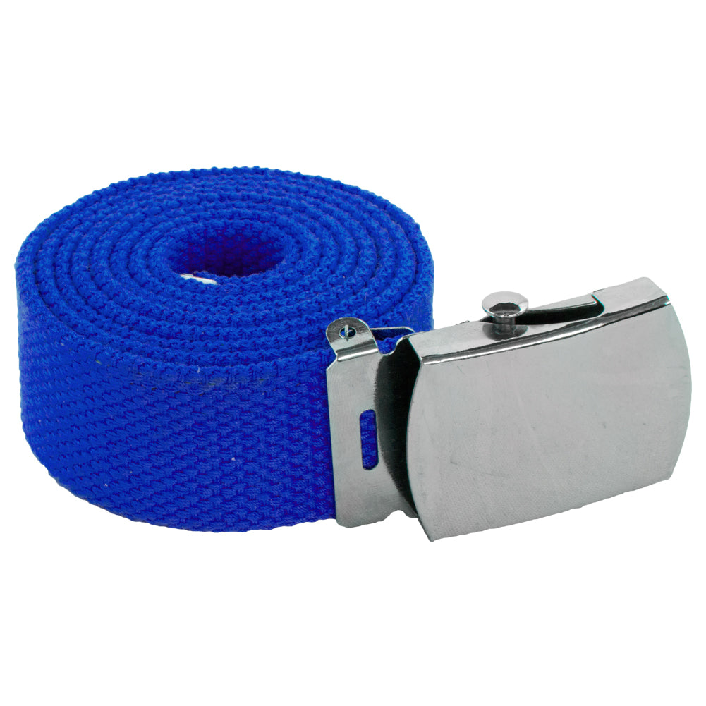 Royal Blue Canvas Belt Adjustable Adjusts to 44-46" Size 2221