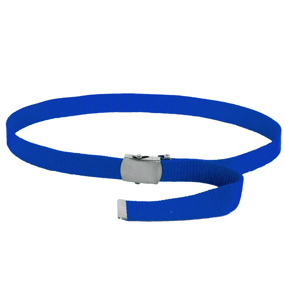Royal Blue Canvas Belt Adjustable Adjusts to 44-46" Size 2221