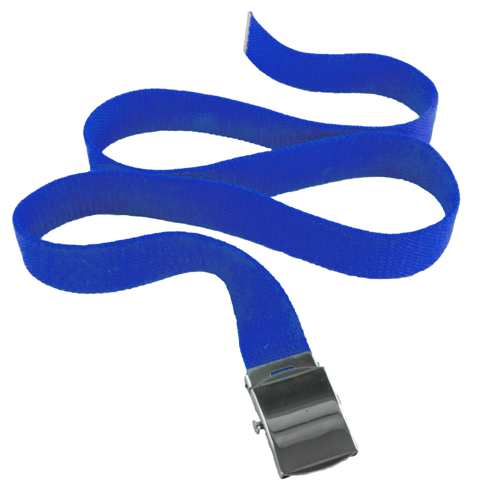 Royal Blue Canvas Belt Adjustable Adjusts to 44-46" Size 2221