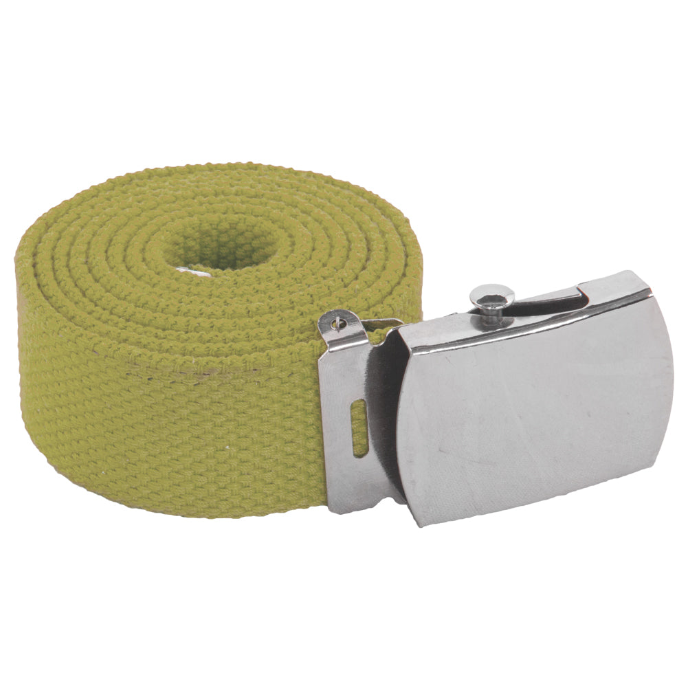 Tan Canvas Belt Adjustable Military Adjusts to 44-46" Size 2222