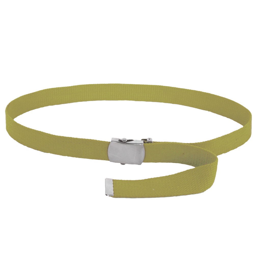 Tan Canvas Belt Adjustable Military Adjusts to 44-46" Size 2222