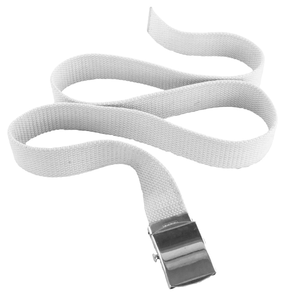 White Canvas Adjustable Belt  12 PACK Adjusts to 44-46" Size 2223