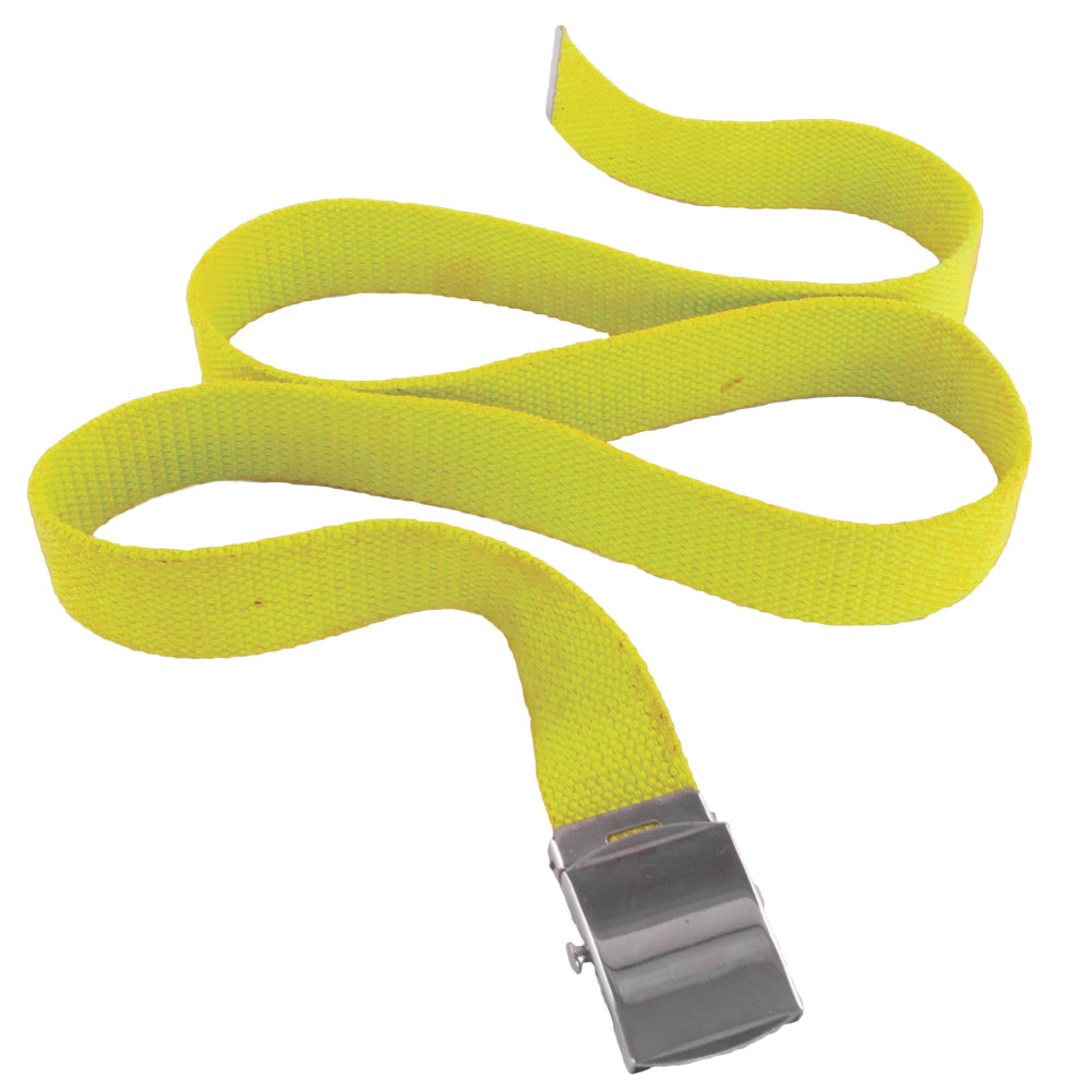 Neon Yellow Belt Canvas Adjustable -Adjusts to 44-46" Size 2225