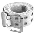 12 PACK White Canvas Two Hole Grommet Belts Mix Sizes 2280-A