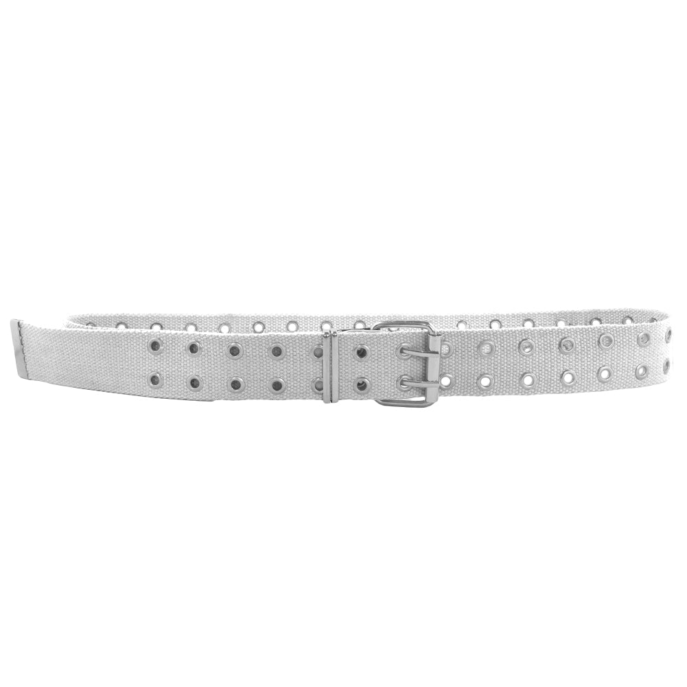 12 PACK White Canvas Two Hole Grommet Belts Mix Sizes 2280-A