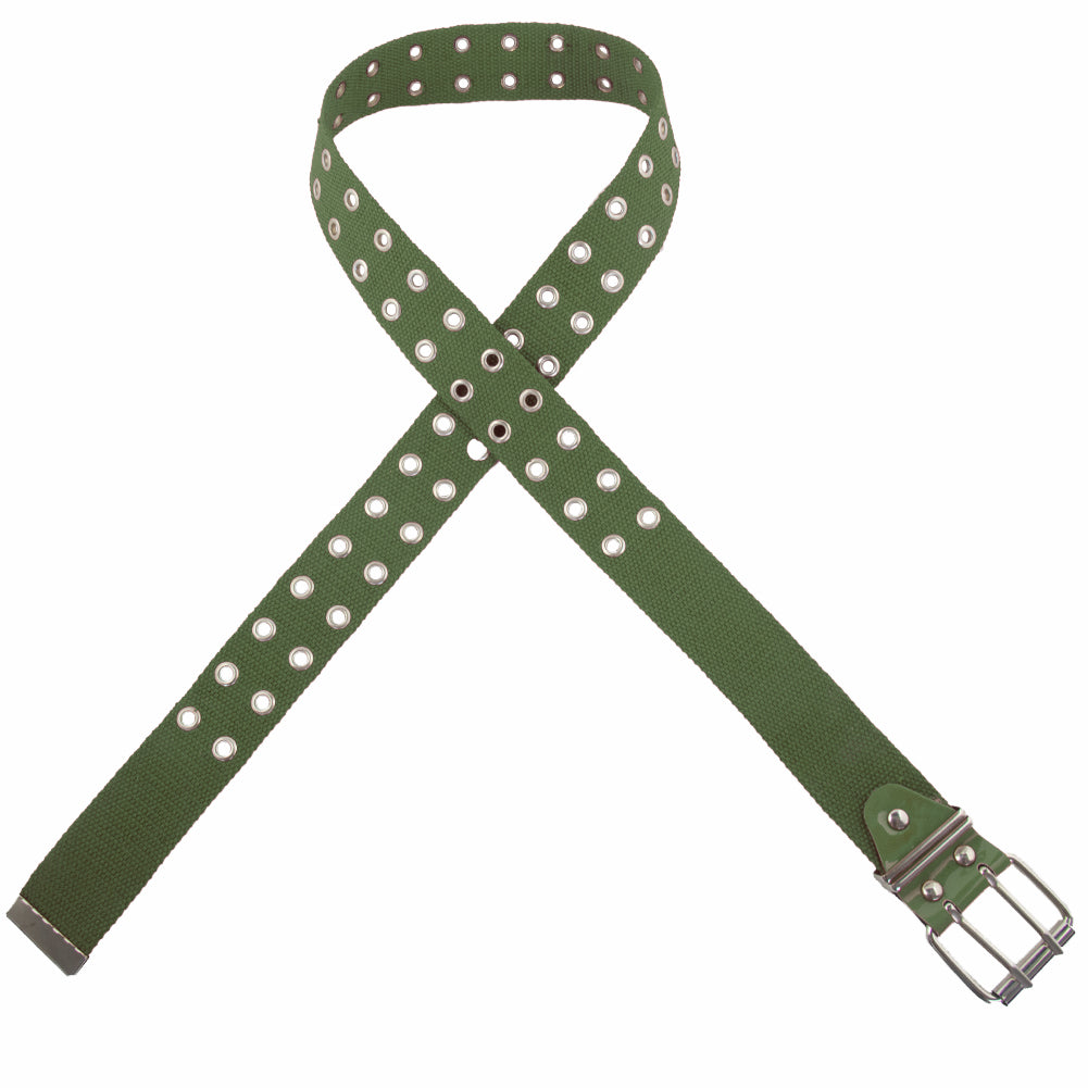 Grommet Belts Olive Canvas Two Hole Mix Sizes 12 PACK 2284A
