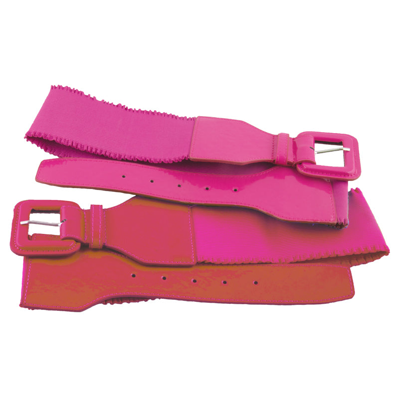 Wild Pink Lauper Style 80's Elastic Frill Belt 2408