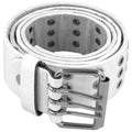 Punk Belts Three Rows Metal Holes White Mix Sizes 12 PACK 2476A