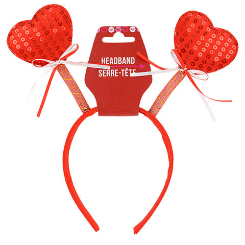 Valentines' Red Sequin Heart Boppers 1816