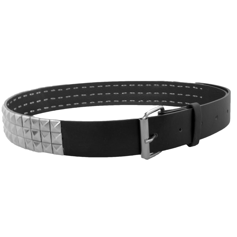 Silver Studded Punk Belts Wholesale | Black Belt Mix Sizes 2500A