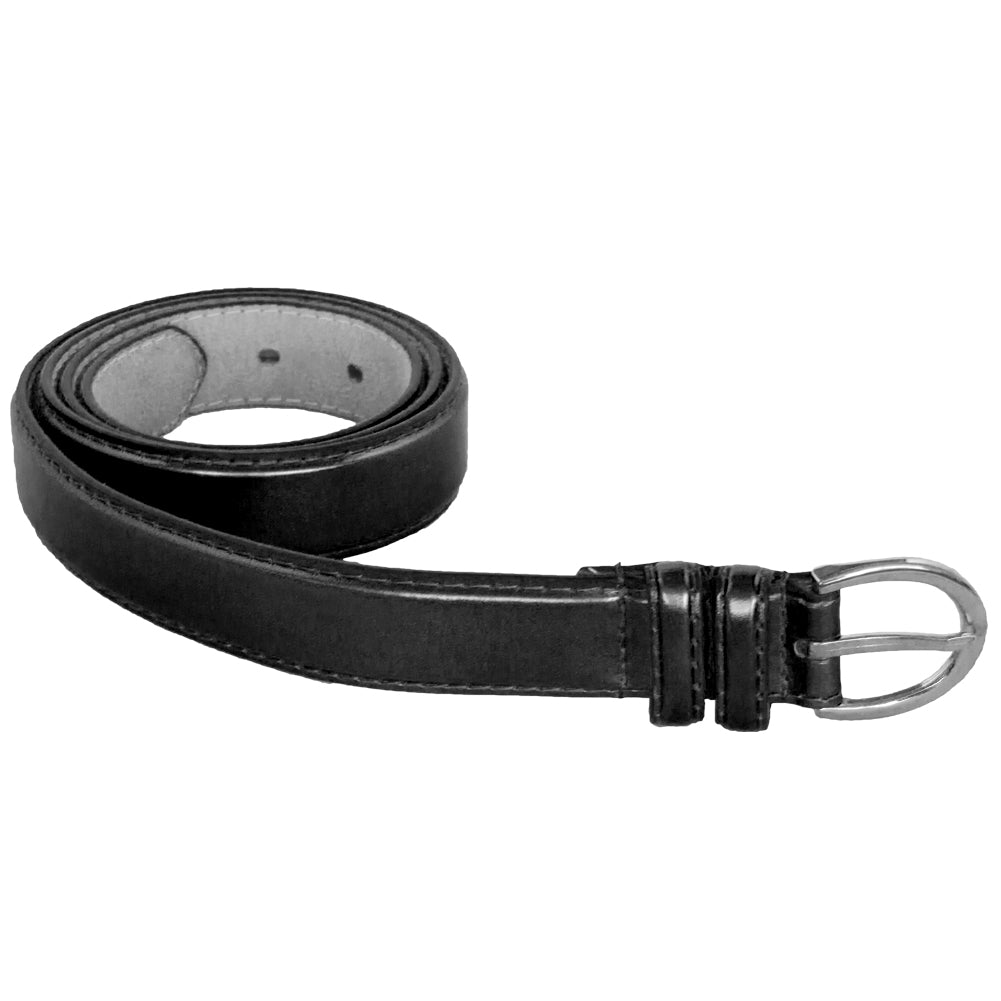 Black 1 Inch Skinny Belts Mixed Sizes 2540-2543 12 PACK