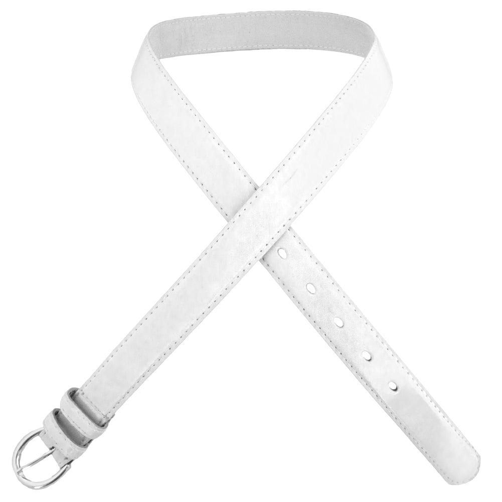 12 PACK White 1 Inch Skinny Belts Mix Sizes 2564AW
