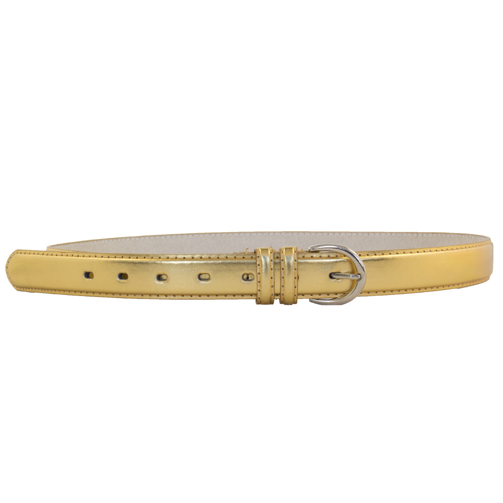 12 PACK Gold 1 Inch Skinny Belts Mix Sizes 2572AG