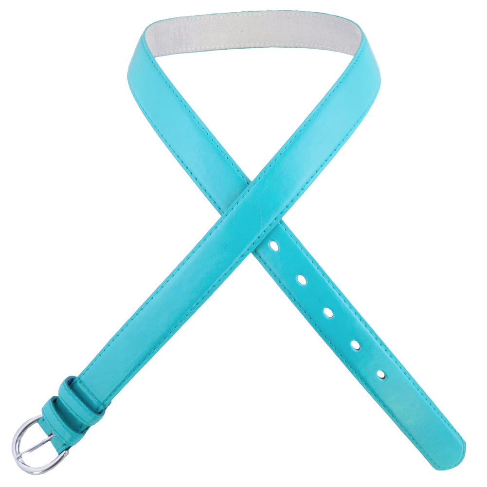 12 PACK SKY BLUE 1 Inch Skinny Belts Mix Sizes 2644AB