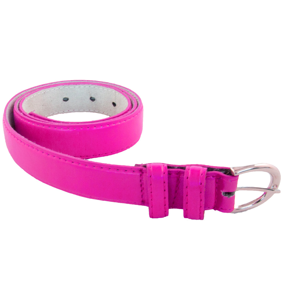 12 PACK Hot Pink 1 Inch Skinny Belts Mix Sizes 2628A