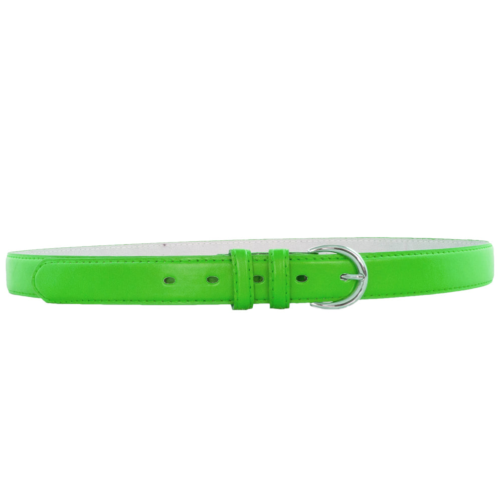 12 PACK Neon Green 1 Inch Skinny Belts Mix Sizes 2636A