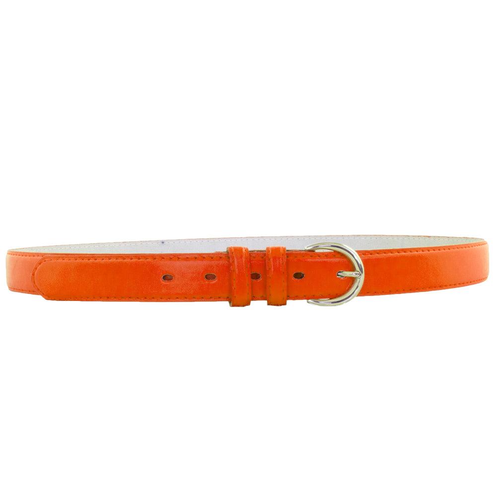 12 PACK Neon Orange 1 Inch Skinny Belts Mix Sizes 2644ANO