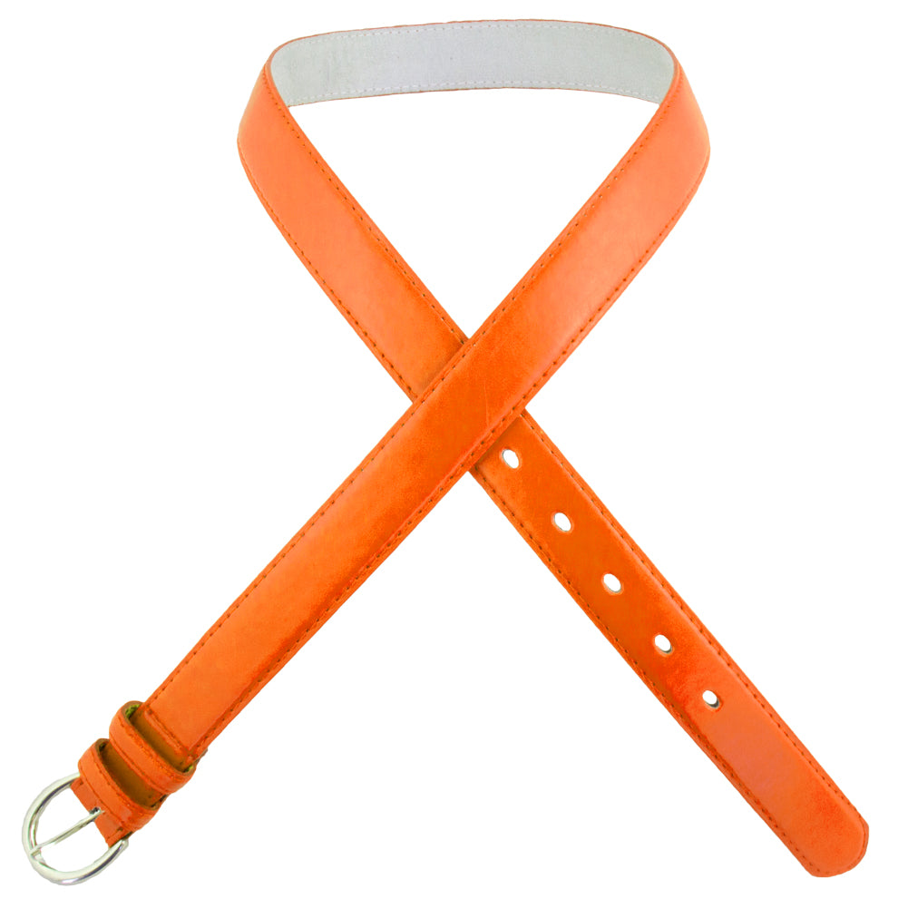 12 PACK Neon Orange 1 Inch Skinny Belts Mix Sizes 2644A