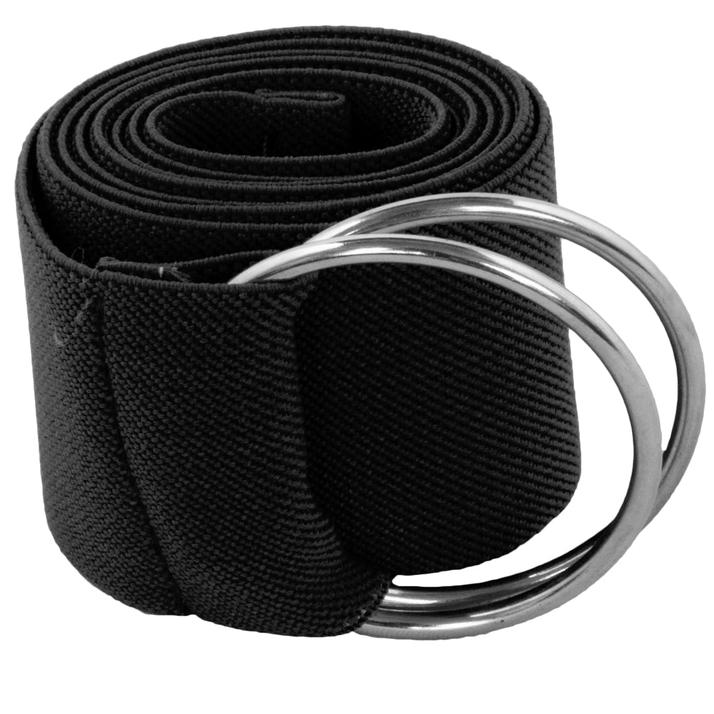Black Stretch D-Ring Belt 12 PACK 2683