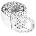 Wide Braided Belts White Diva Mix Sizes 12 PACK 2733A