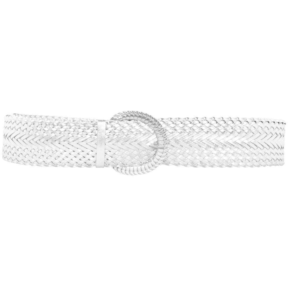 Wide Braided Belts White Diva Mix Sizes 12 PACK 2733A