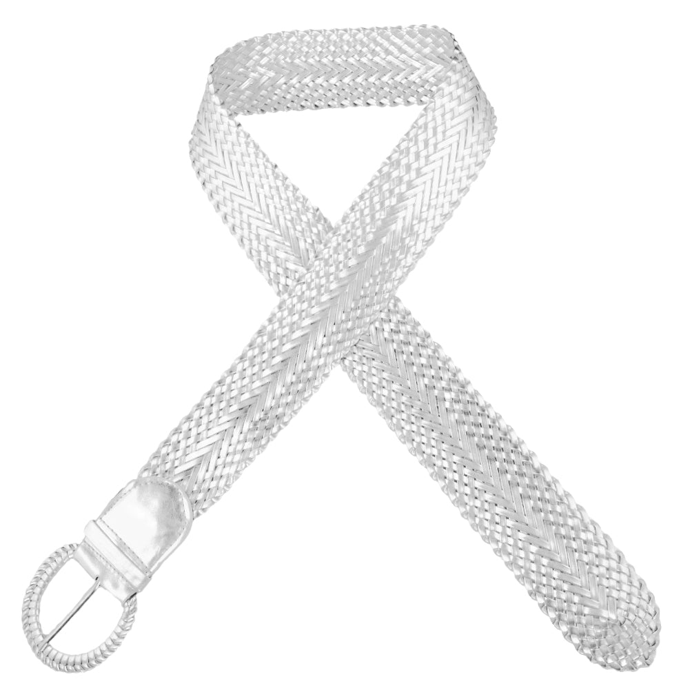 Wide Braided Belts White Diva Mix Sizes 12 PACK 2733A