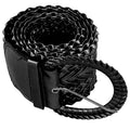 Black Diva Wide Braided Belt 2739-2741
