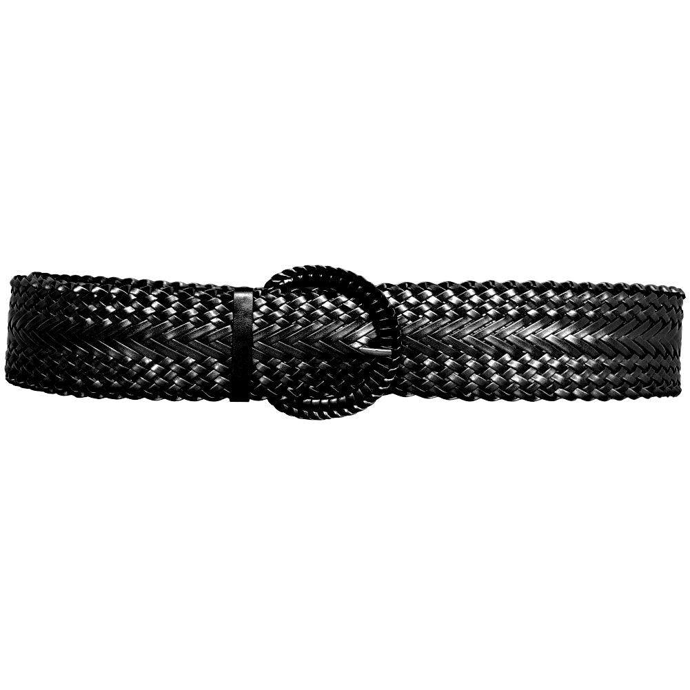Black Diva Wide Braided Belt 2739-2741