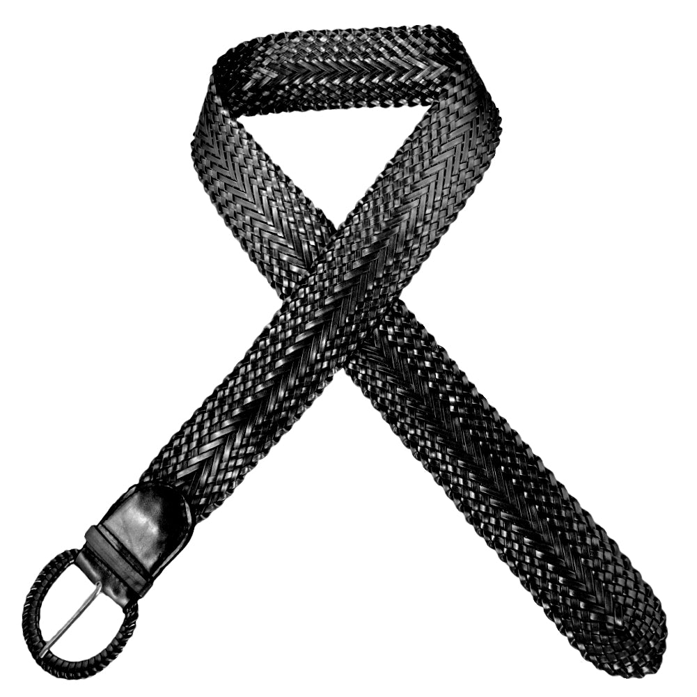 Black Diva Wide Braided Belt 2739-2741