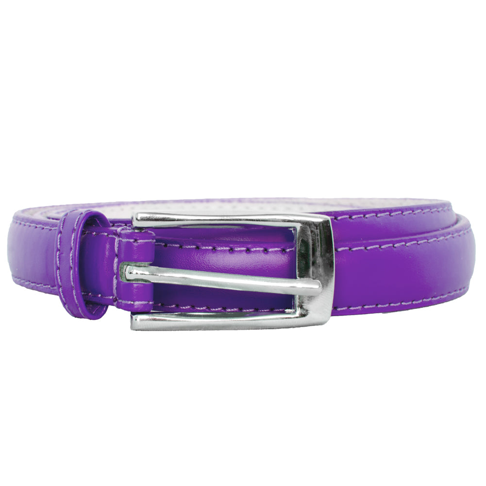 Purple Skinny Belt with Rectangle Buckle 2772-2775