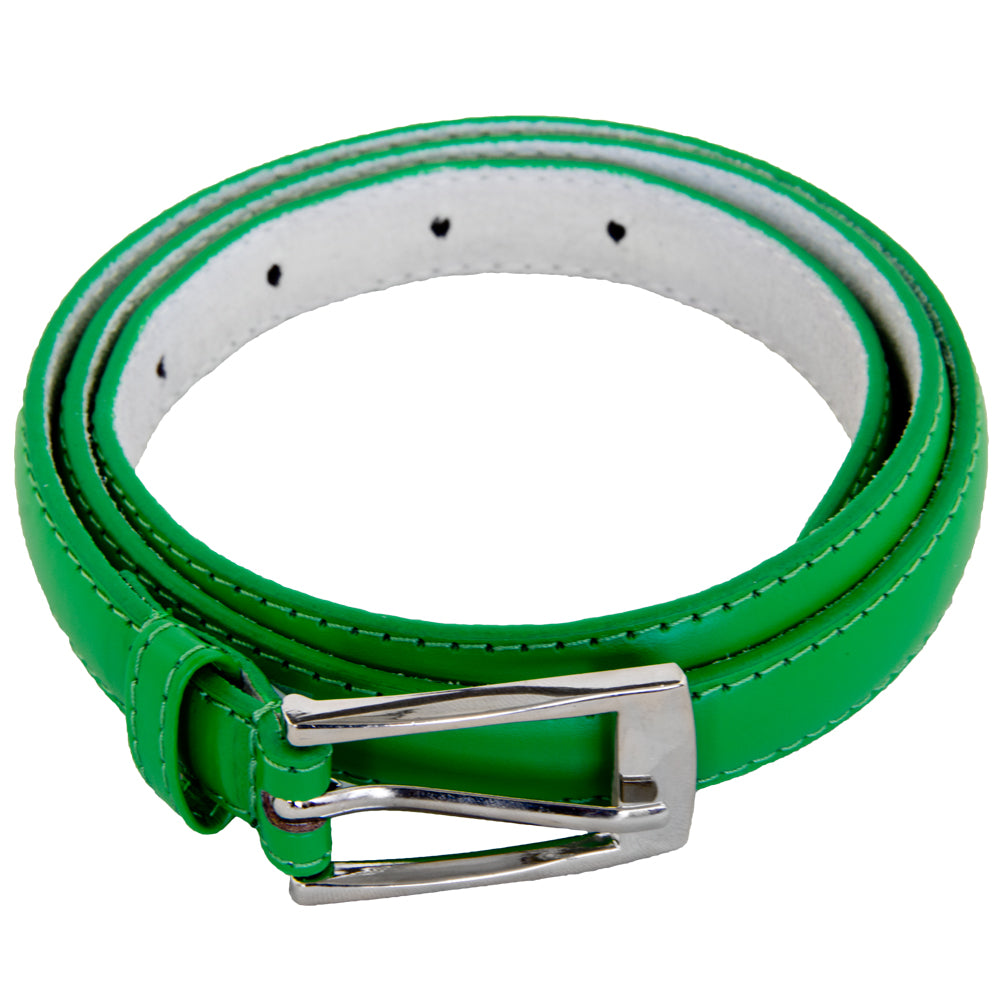 Kelly Green Skinny Belt with Rectangle Buckle 2788-2791