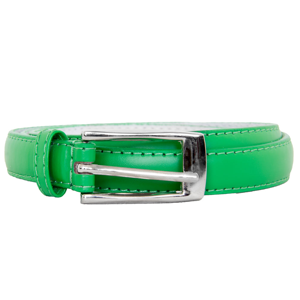 Kelly Green Skinny Belt with Rectangle Buckle 2788-2791