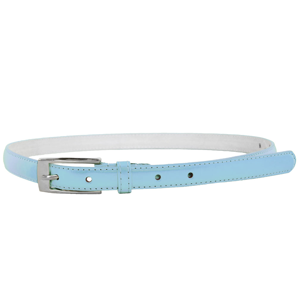 Light Blue Skinny Belt with Rectangle Buckle 2792-2795