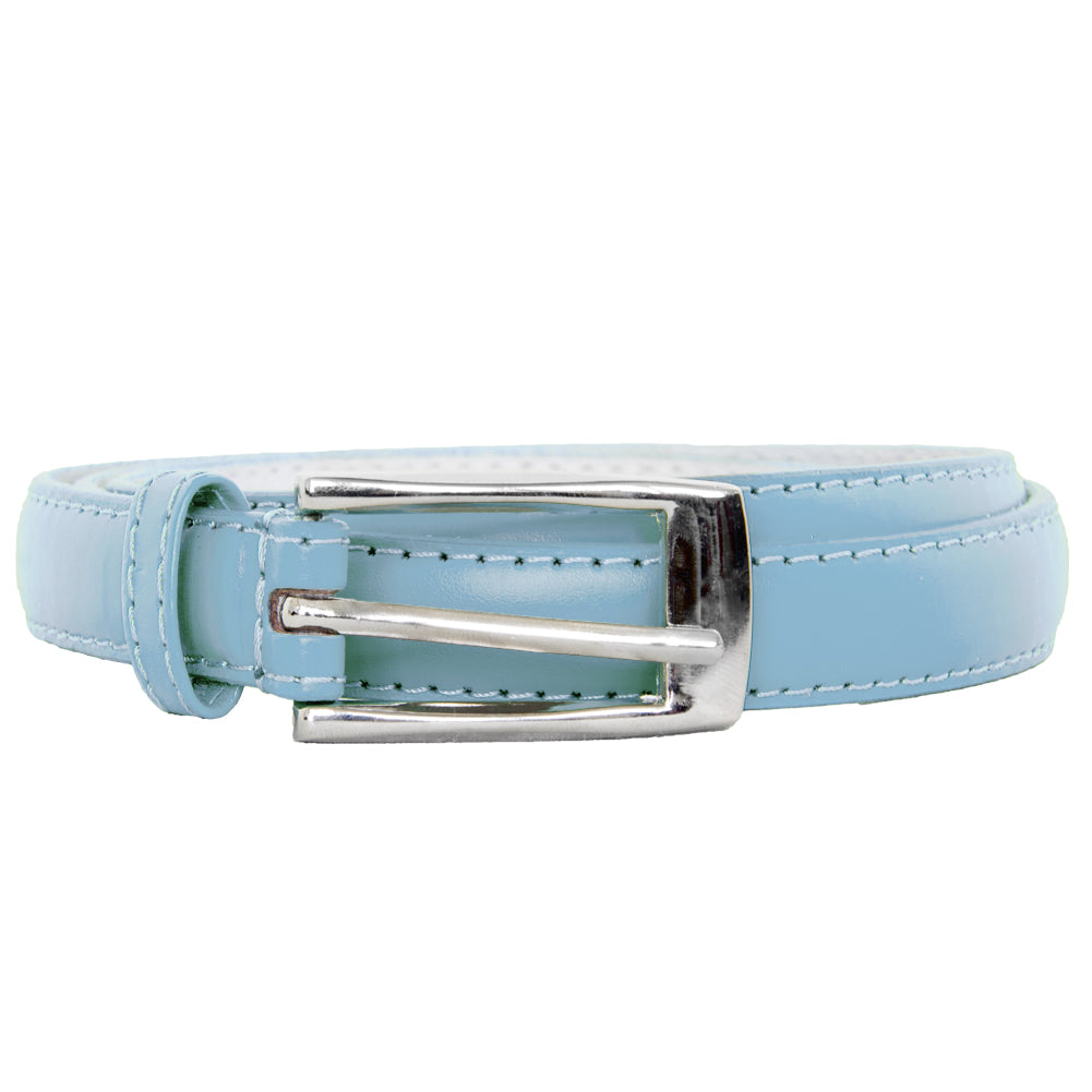 Light Blue Skinny Belt with Rectangle Buckle 2792-2795
