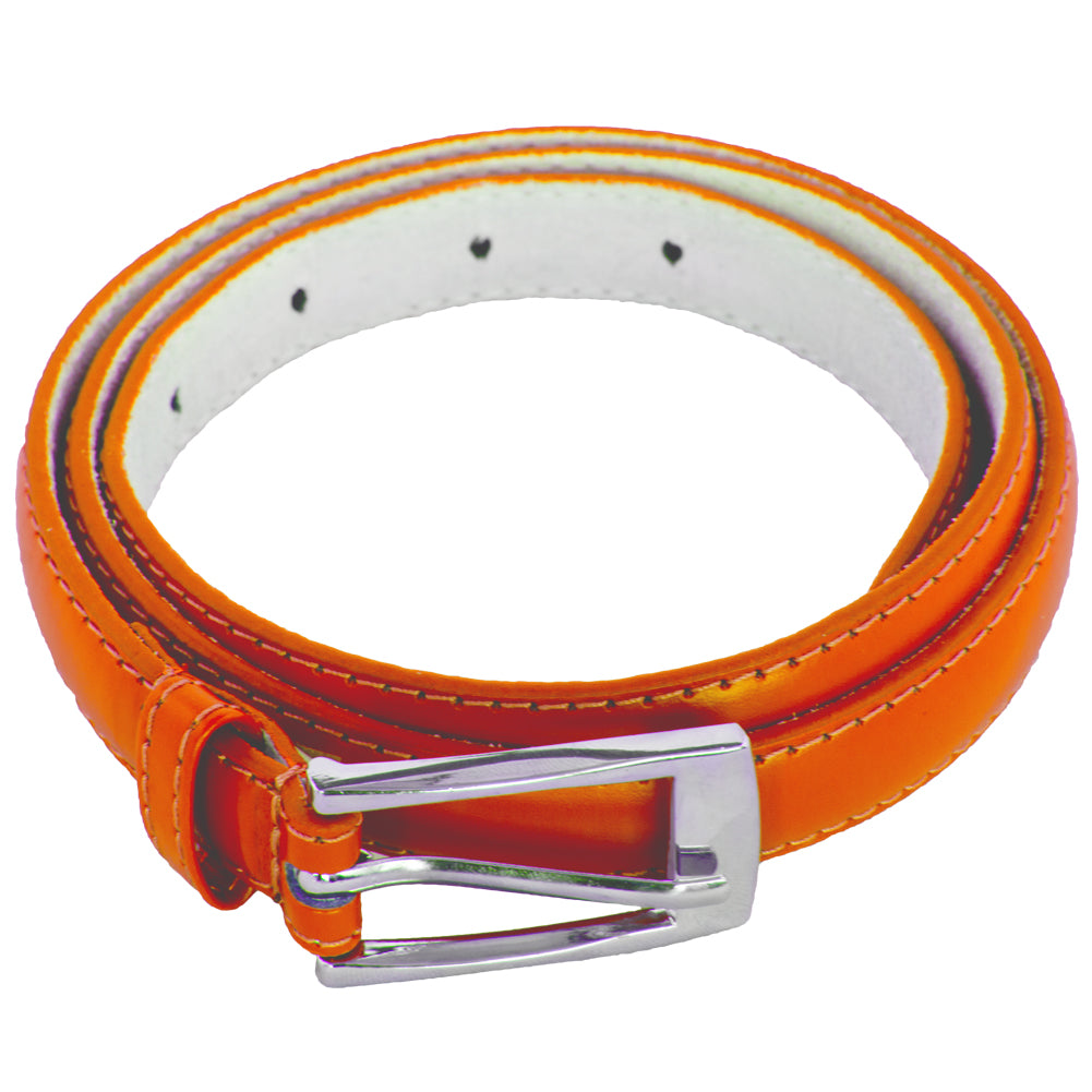 Orange Skinny Belt with Rectangle Buckle 2800-2803