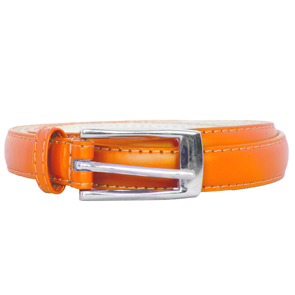 Orange Skinny Belt with Rectangle Buckle 2800-2803