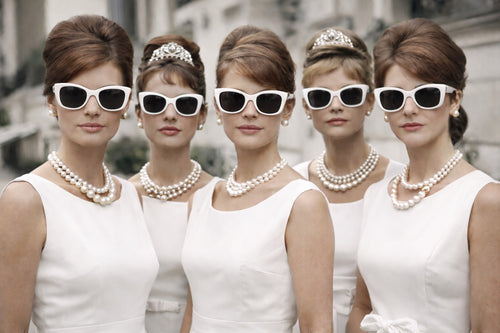 12 PACK  White Jackie Oversized Sunglasses 1139D
