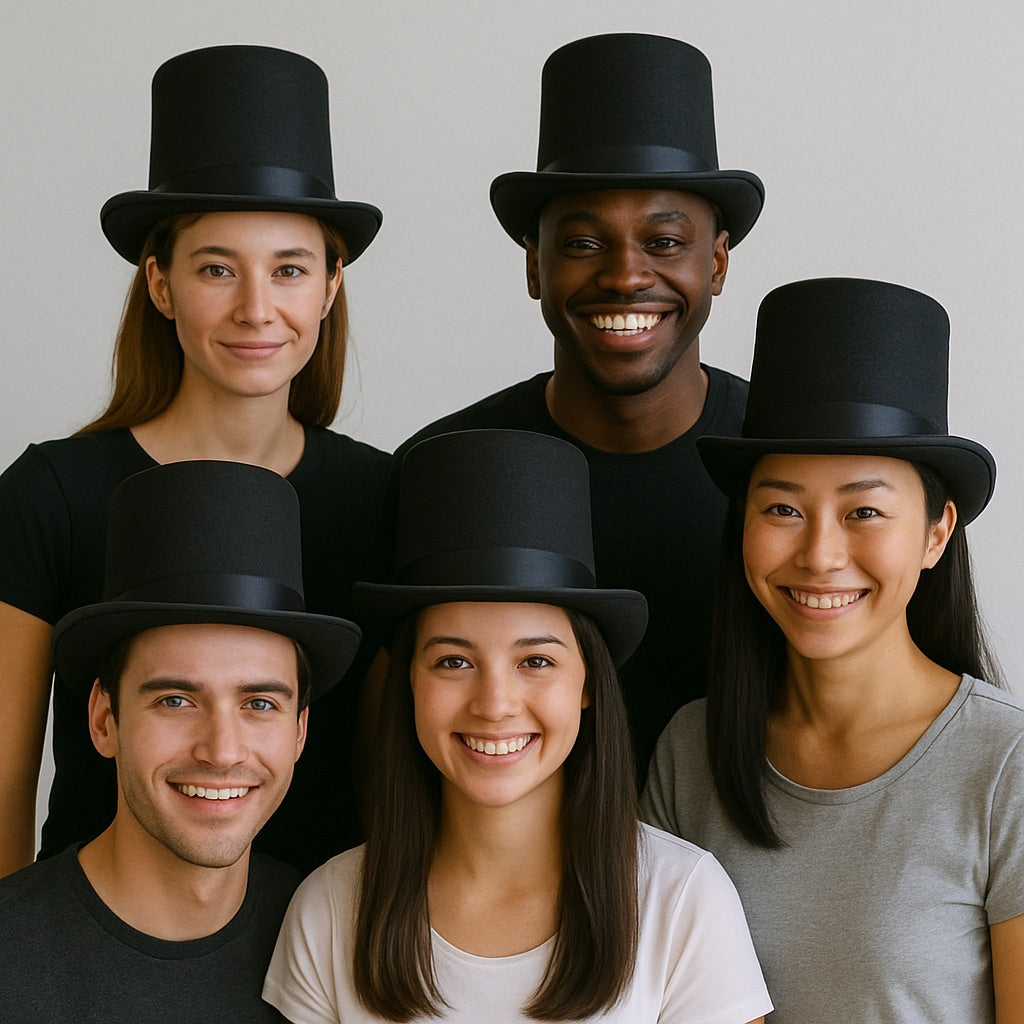 Top Hat Black Felt 1350D