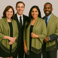 Olive Green Pashmina Scarf Shawl 12 PACK 100% Fine Wool Mix   28" x 78" 2122