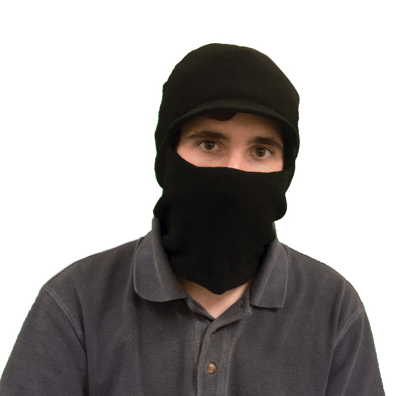 12 PACK Visor Ski Mask Black One Hole 3054