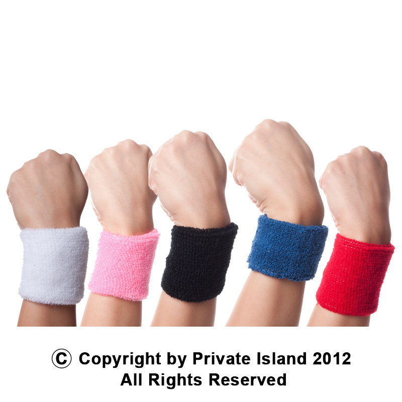 Athletic Wristbands Bulk |  Athletic Headbands Bulk | Terry Cloth Standard Mixed Pack 12 PACK 3069