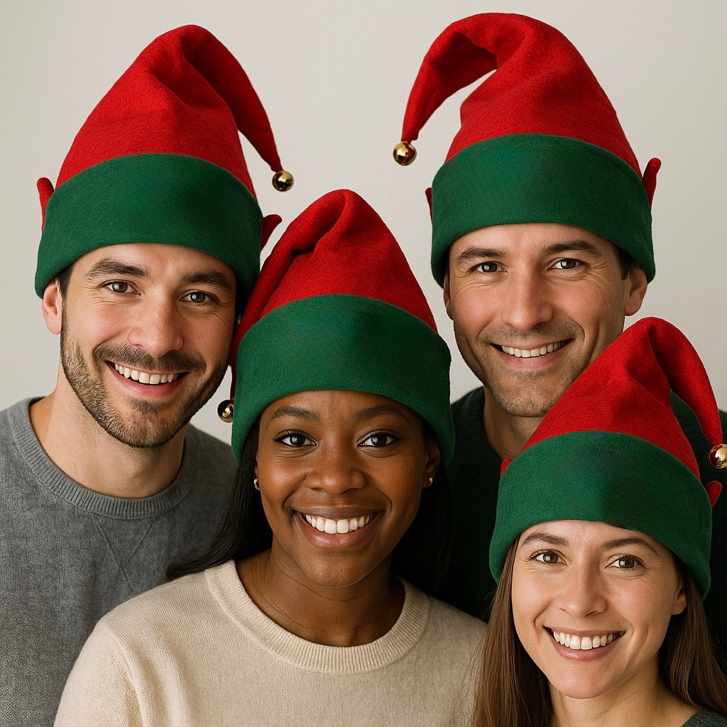 Elf Christmas Hats | Elf Hats | with Jingle Bell Adult 1418