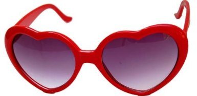 Red Child Lolita Heart Shape Sunglasses 1024