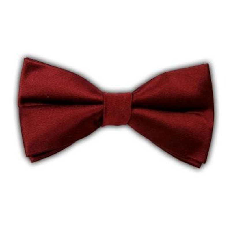 12 PACK Satin Bow Tie Men's Burgundy 6841
