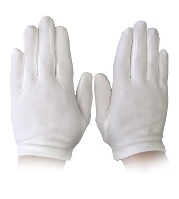 Adult Dress Gloves White Nylon 8-12 5044A 12 PACK