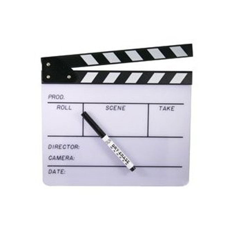 Huge Erasable White Movie Clapperboard 9047
